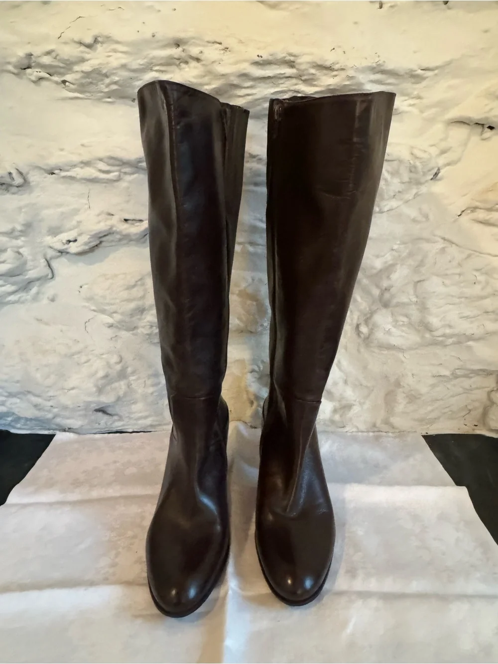 Vintage Boticelli Women's knee high Leather Boots in Dark Brown size 36